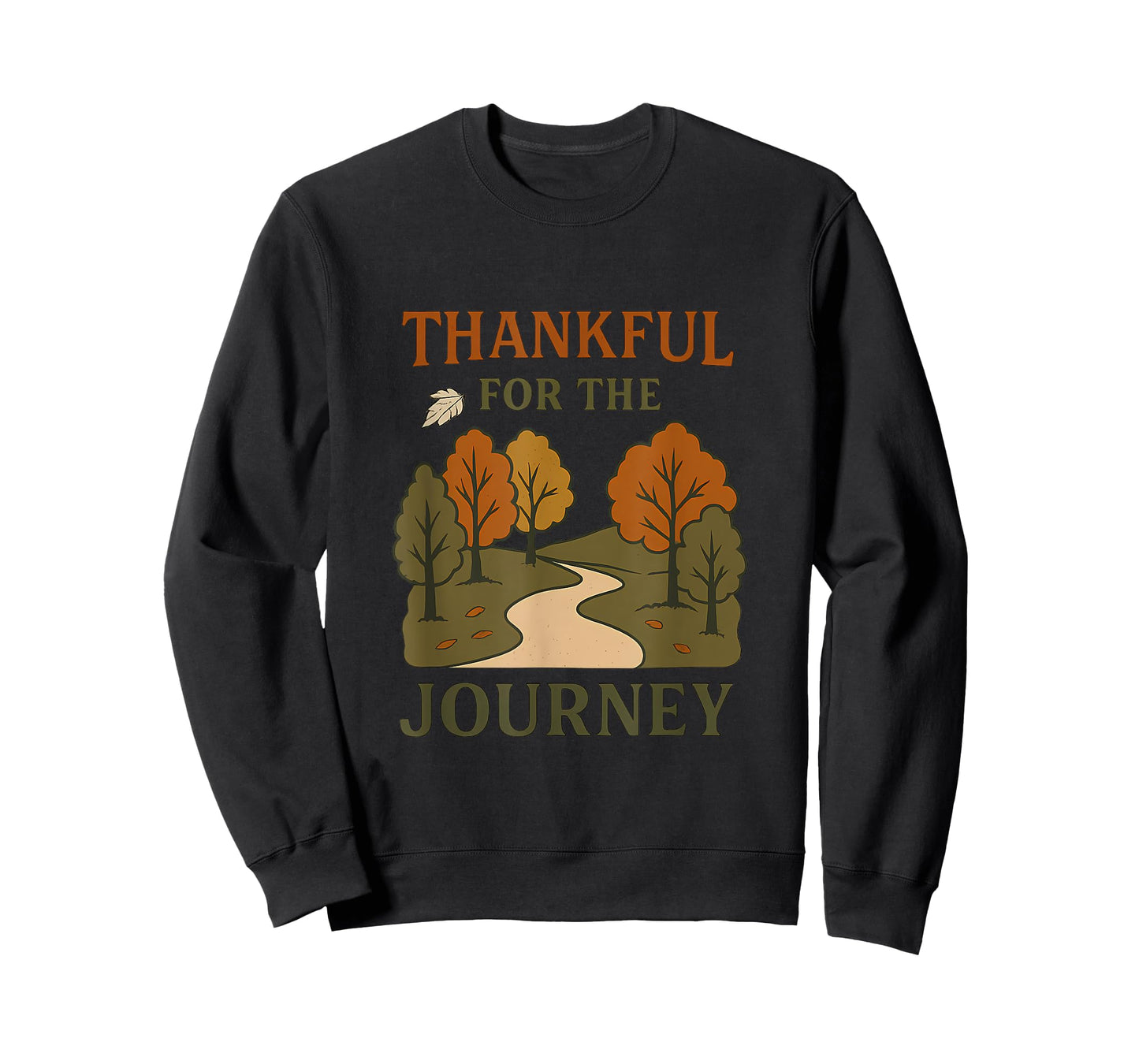 Thankful for The Journey Fall Road Vintage Harvest Design T-Shirt