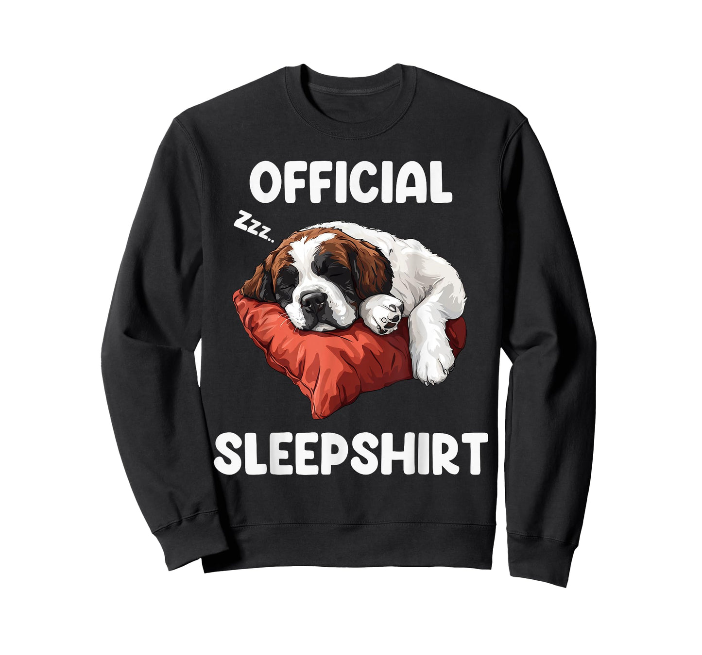 Official Saint Bernard Sleepshirt Cute Dog Lover Sleepwear T-Shirt