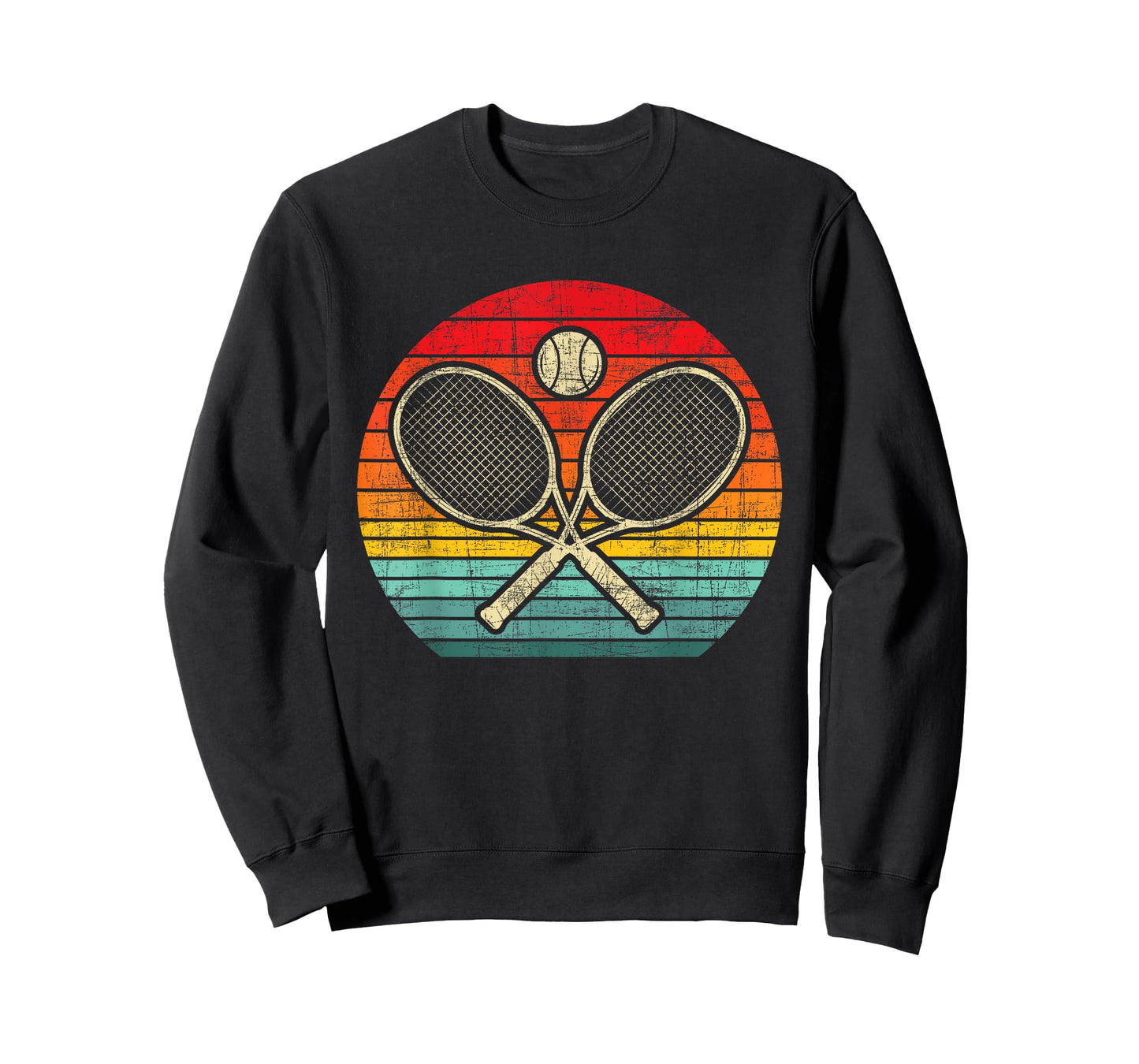 Retro Vintage Crossed Tennis Racket - Sports Lover T-Shirt