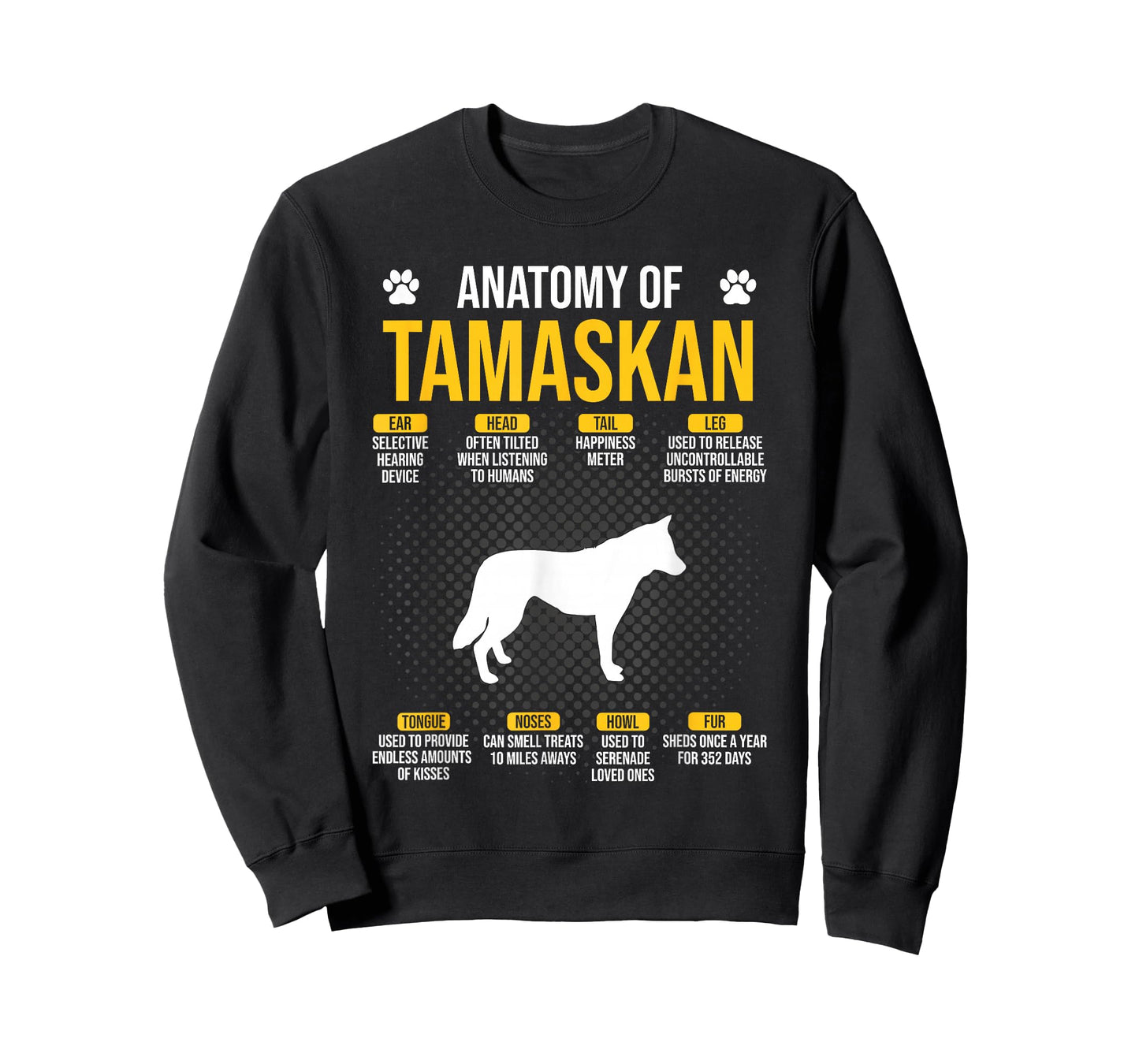 Anatomy Of Tamaskan Dog Lover T-Shirt