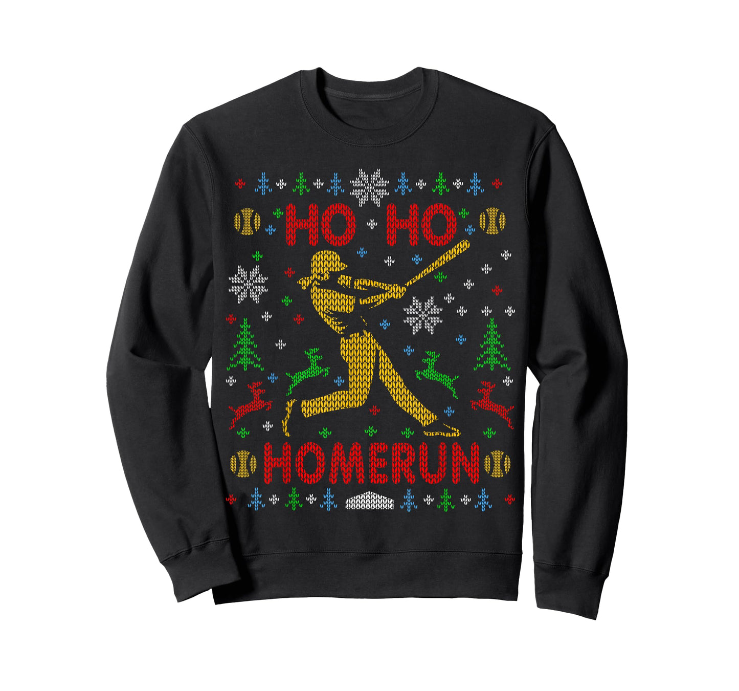 Ho Ho Homerun Fastpitch Softball Ugly Christmas Party Shirt T-Shirt
