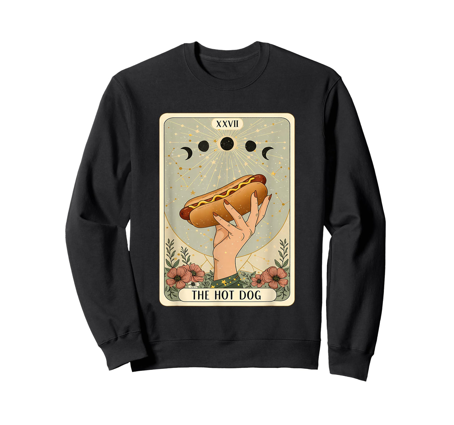 The Hot Dog Tarot Card Funny Mystic Food Humor Graphic T-Shirt