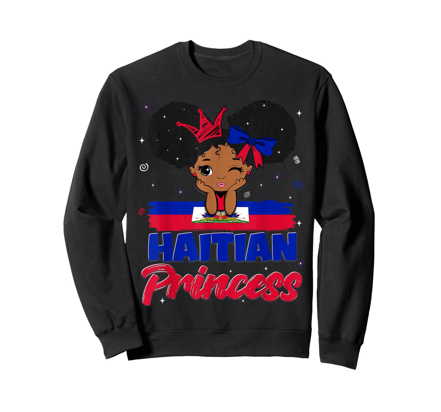 Melanin Haitian Princess Pride Haiti Flag Day Girls Gifts T-Shirt