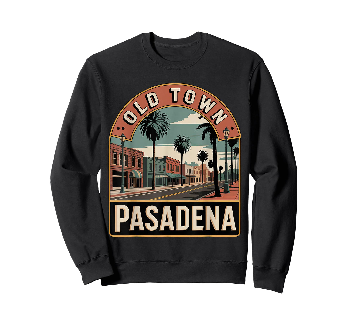 Old Town Pasadena CA Street Art Retro Sunset Souvenir T-Shirt