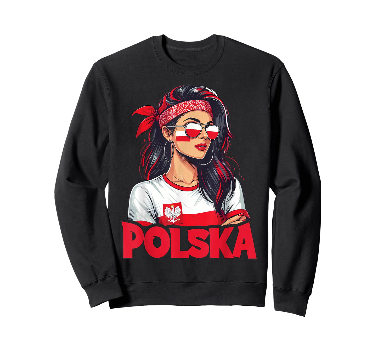 Poland Flag Woman Sunglasses Girls Polska T-Shirt