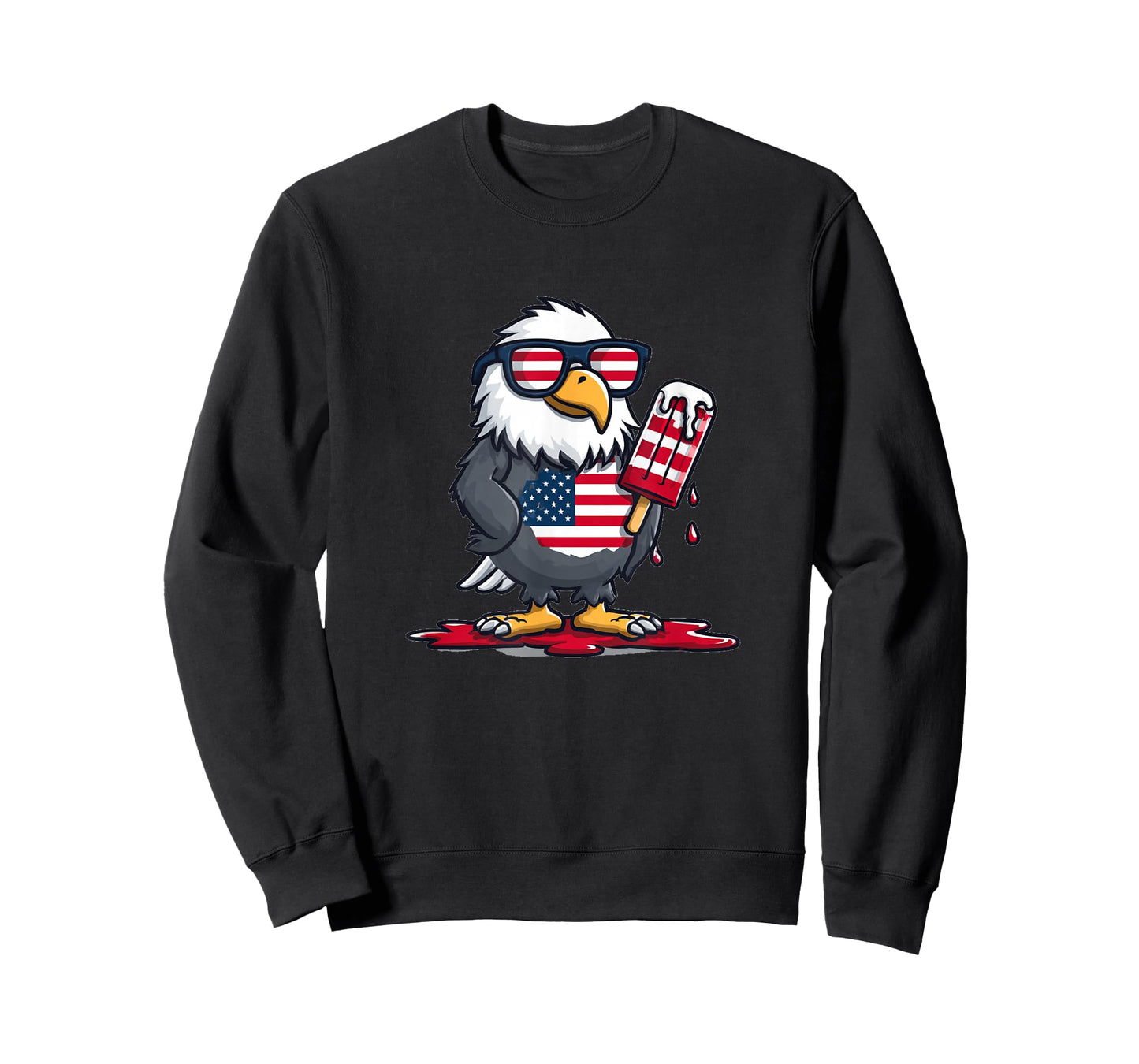 Summer Eagle with Patriotic Popsicle Costume T-Shirt