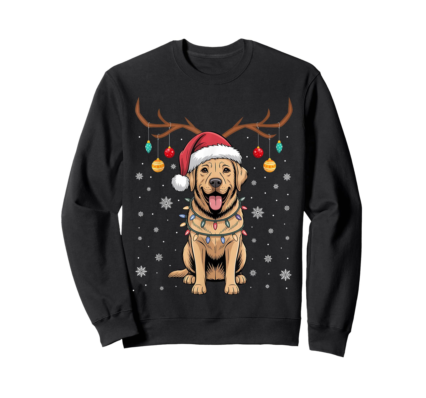 Labrador Dog Christmas Socks Funny Xmas Pajama Dog Lovers T-Shirt