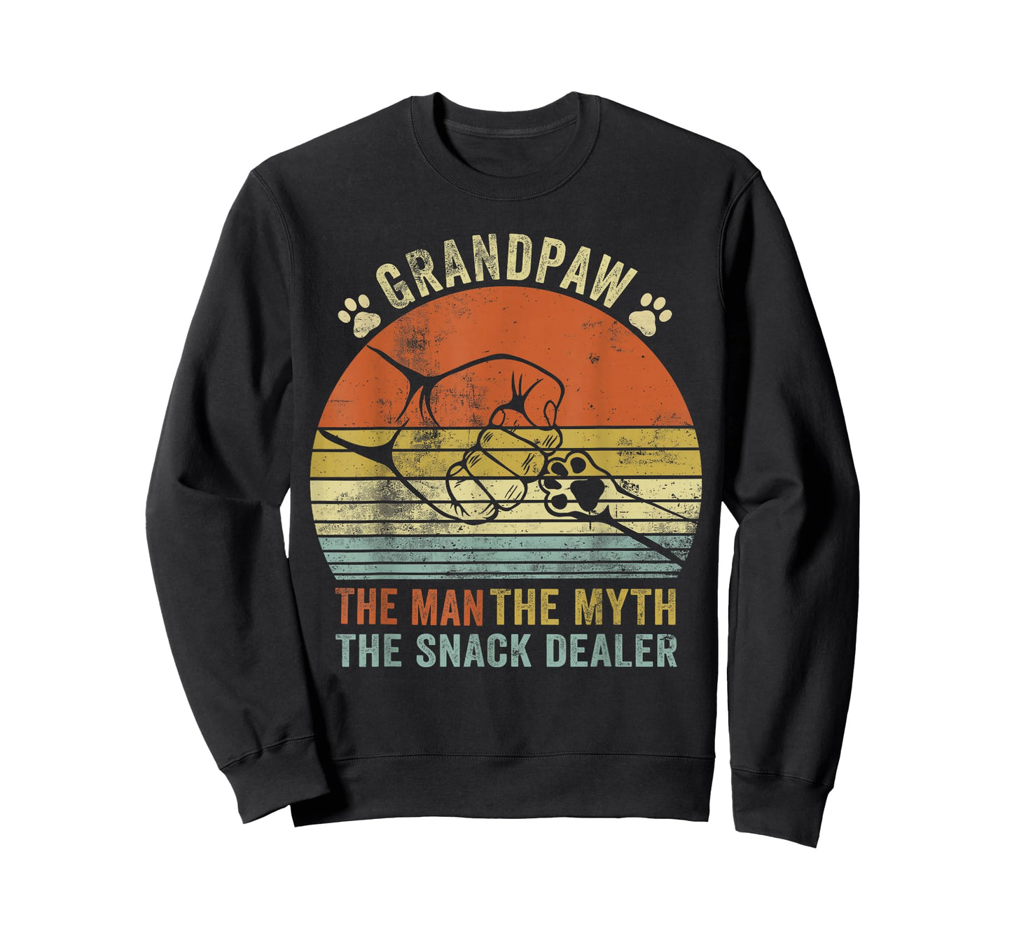 Grandpaw The Myth The Snack Dealer Fathers Day Dog Grandpa T-Shirt