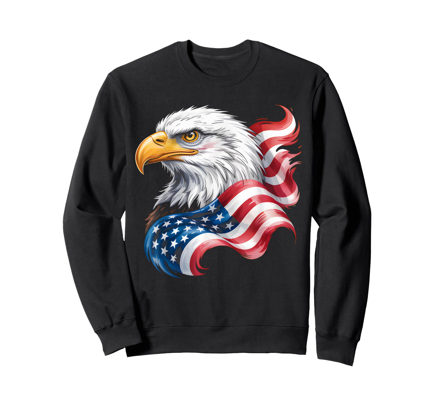 4th of July USA Flag Bald Eagle Patriotic Pride Men Boys T-Shirt