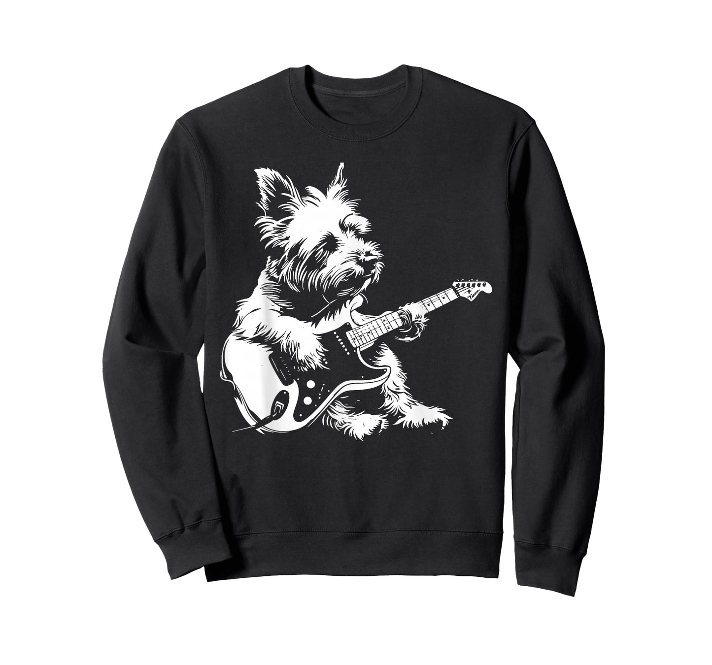 Dog Guitarist Guitar - Westie Dad Mom T-Shirt