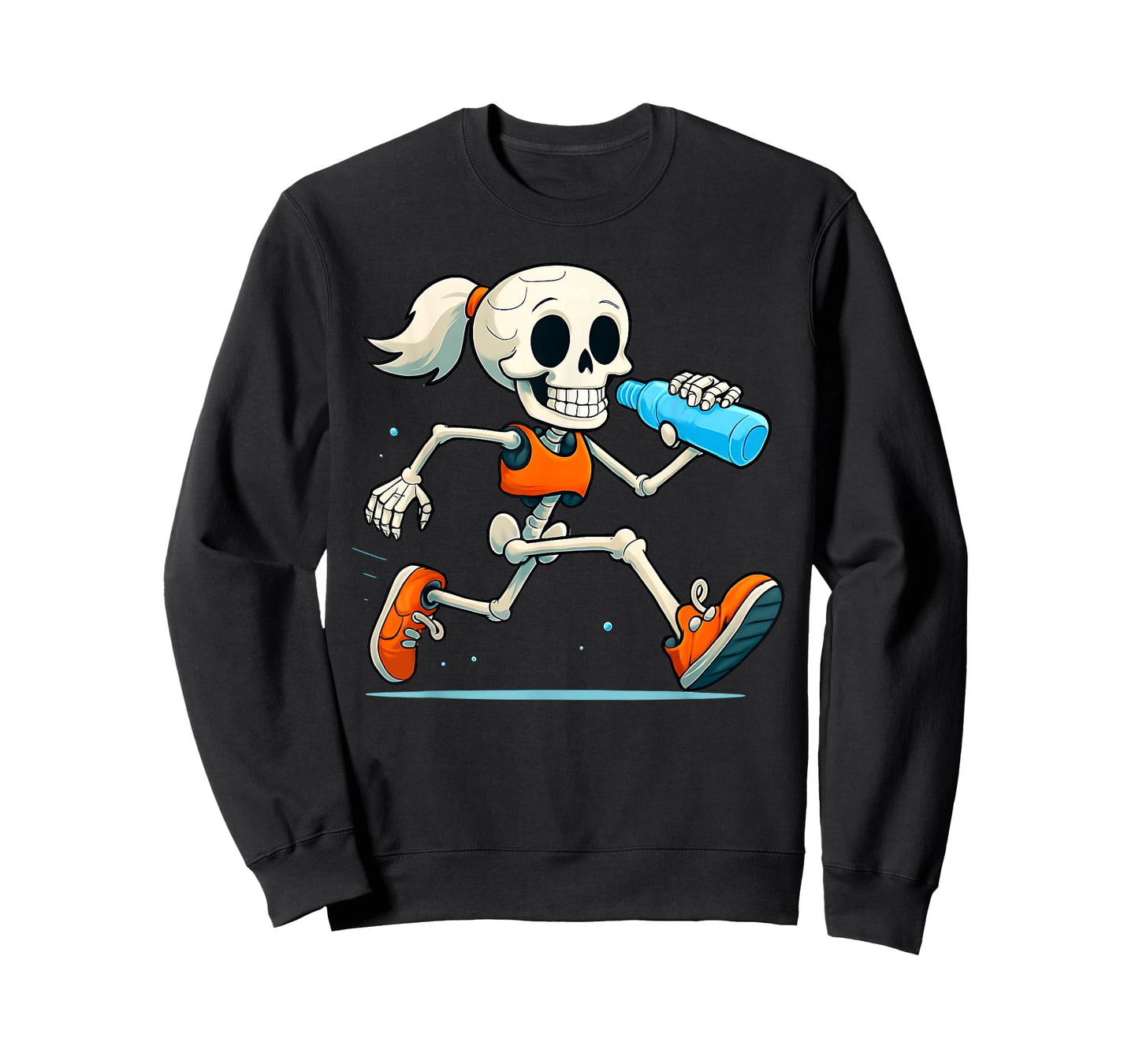 Running Skeleton Halloween Costume Spooky Runners Lover T-Shirt