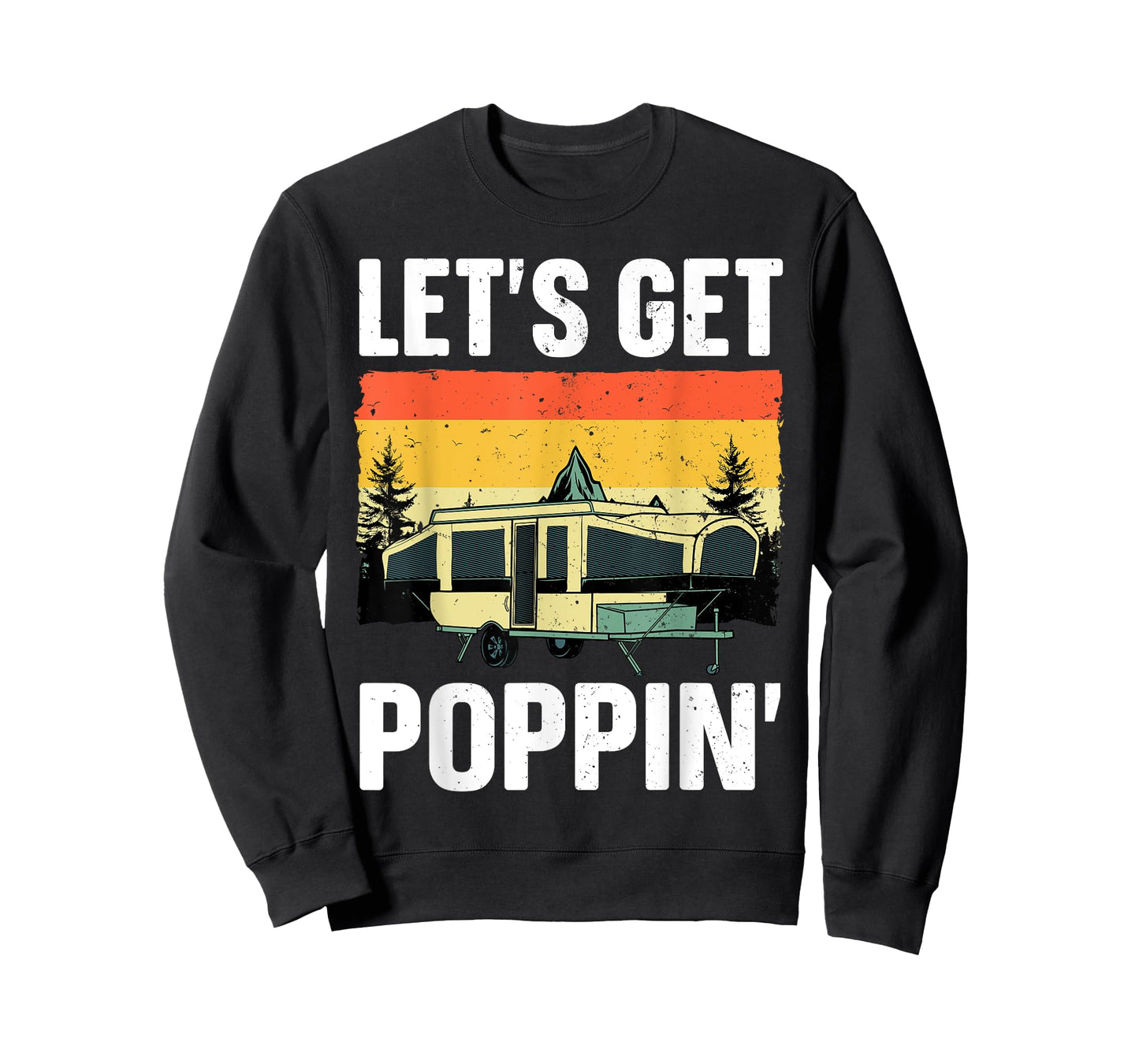 Funny Pop Up Camper Art For Men Women Pop Up Trailer Camping T-Shirt