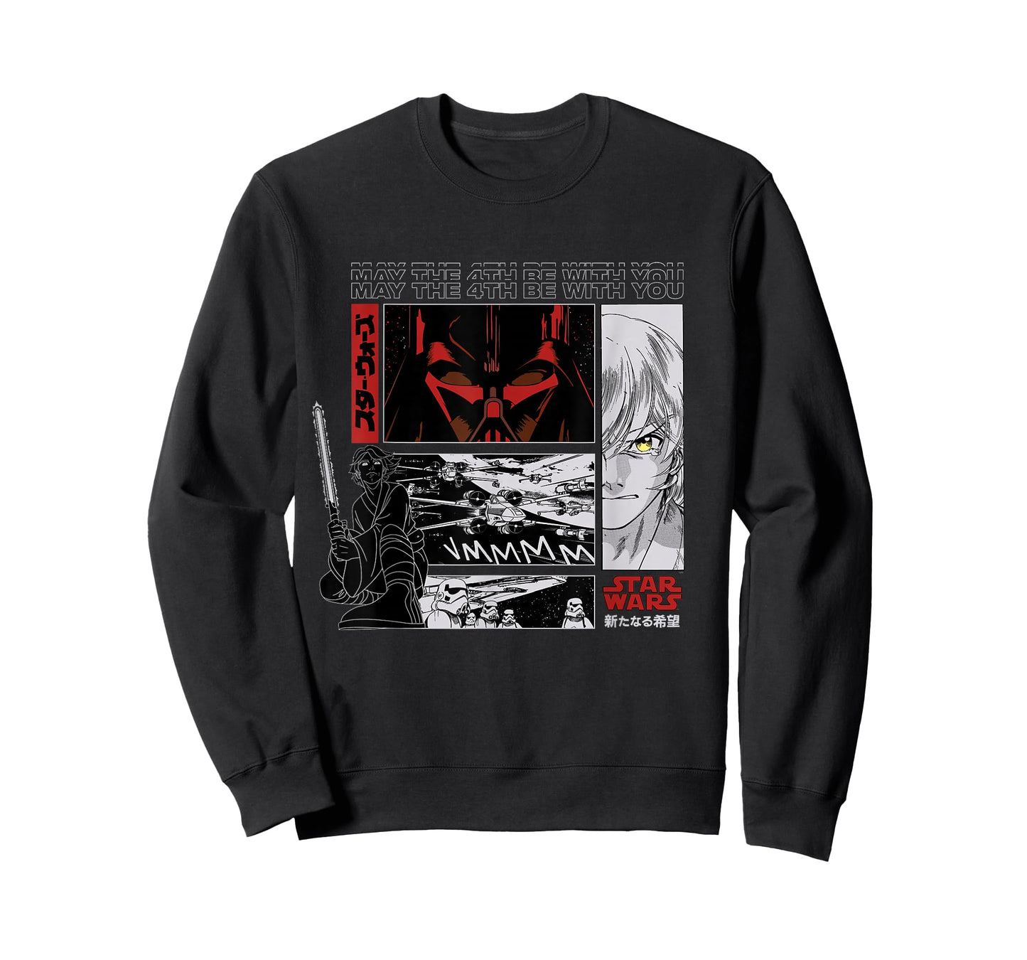 Star Wars May the 4th Be With You Luke Vader Japanese Manga T-Shirt