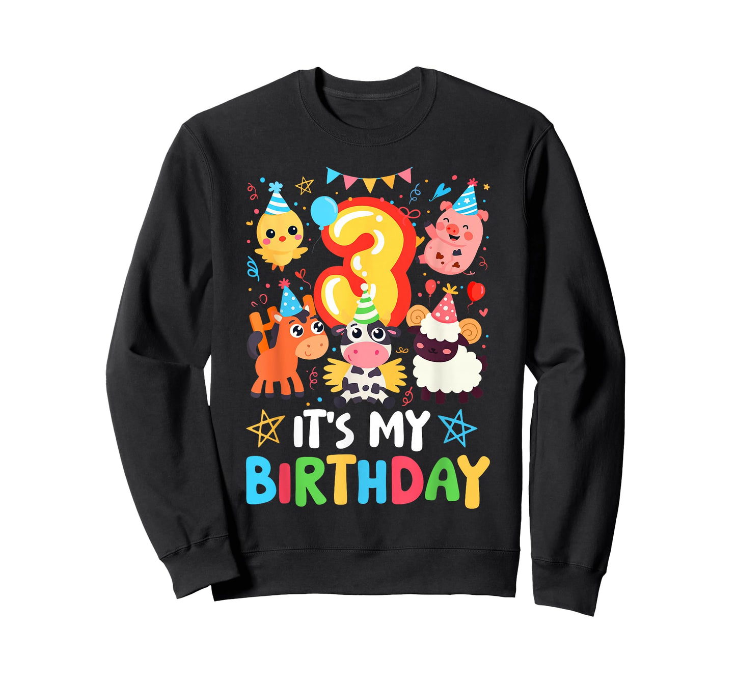 3rd Birthday It's My Birthday Farm Animal T-Shirt