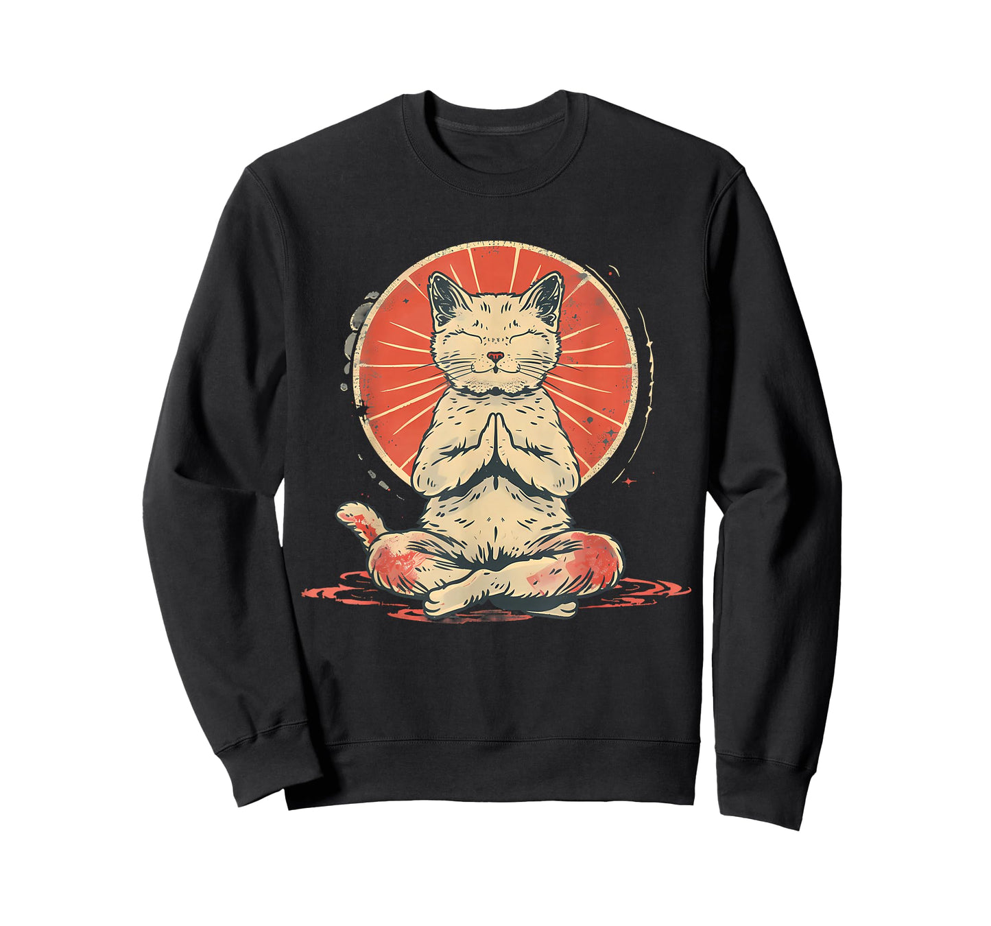 Cat Meditation Zen Buddha Spirituality Hindu Buddhist T-Shirt