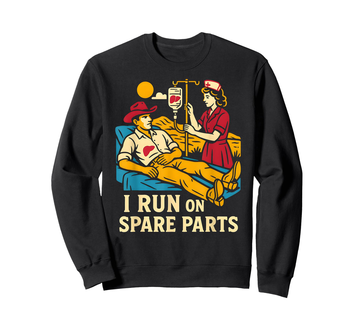 Liver Surgery I Run on Spare Parts Fun Mens Patient T-Shirt