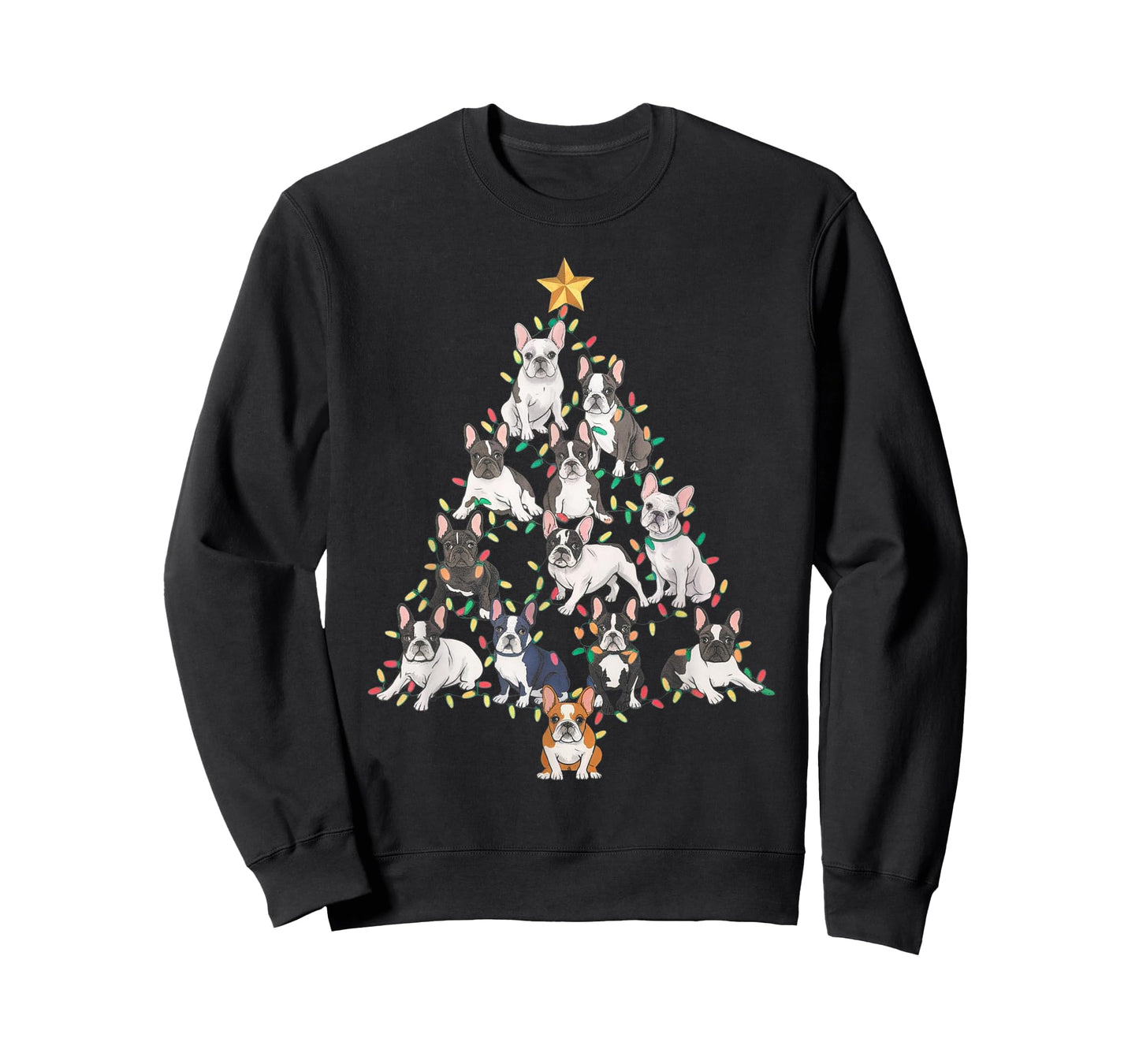 French Bulldog Christmas Tree Frenchie Dog Xmas Pajamas Tee T-Shirt
