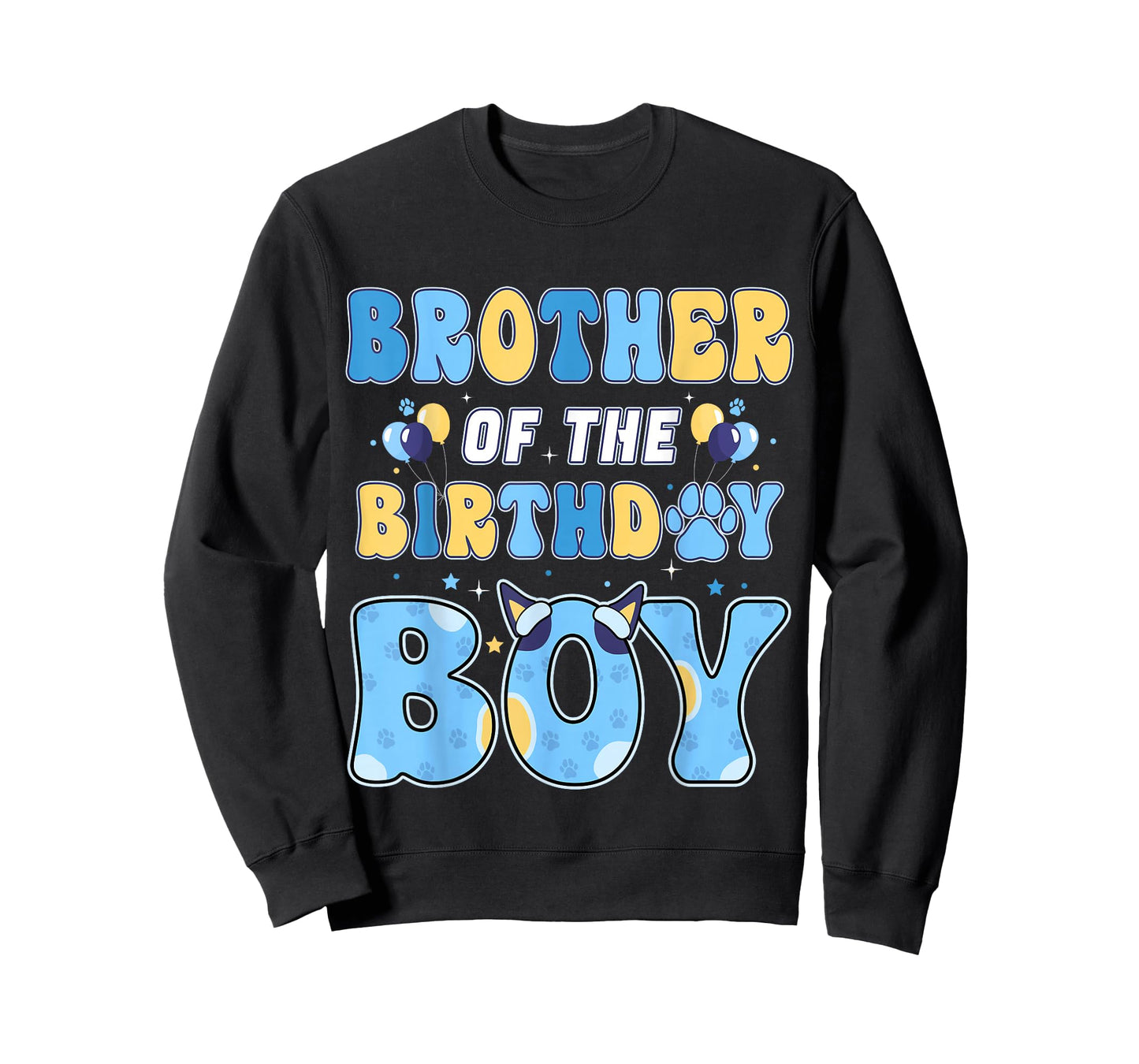 Brother of The Birthday Boy Family Blue Dog Birthday Party T-Shirt