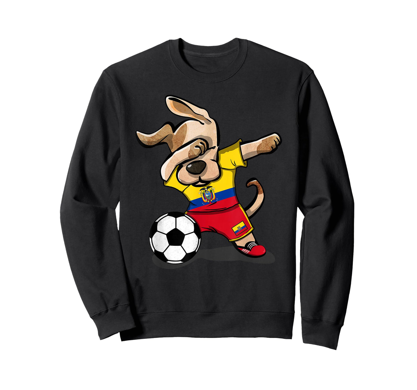 Dabbing Dog Ecuador Soccer Fans Jersey Ecuadorian Football T-Shirt