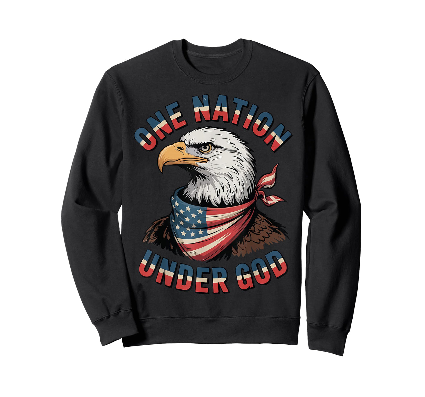 One Nation Under God Patriotic Christian Boys American Eagle T-Shirt