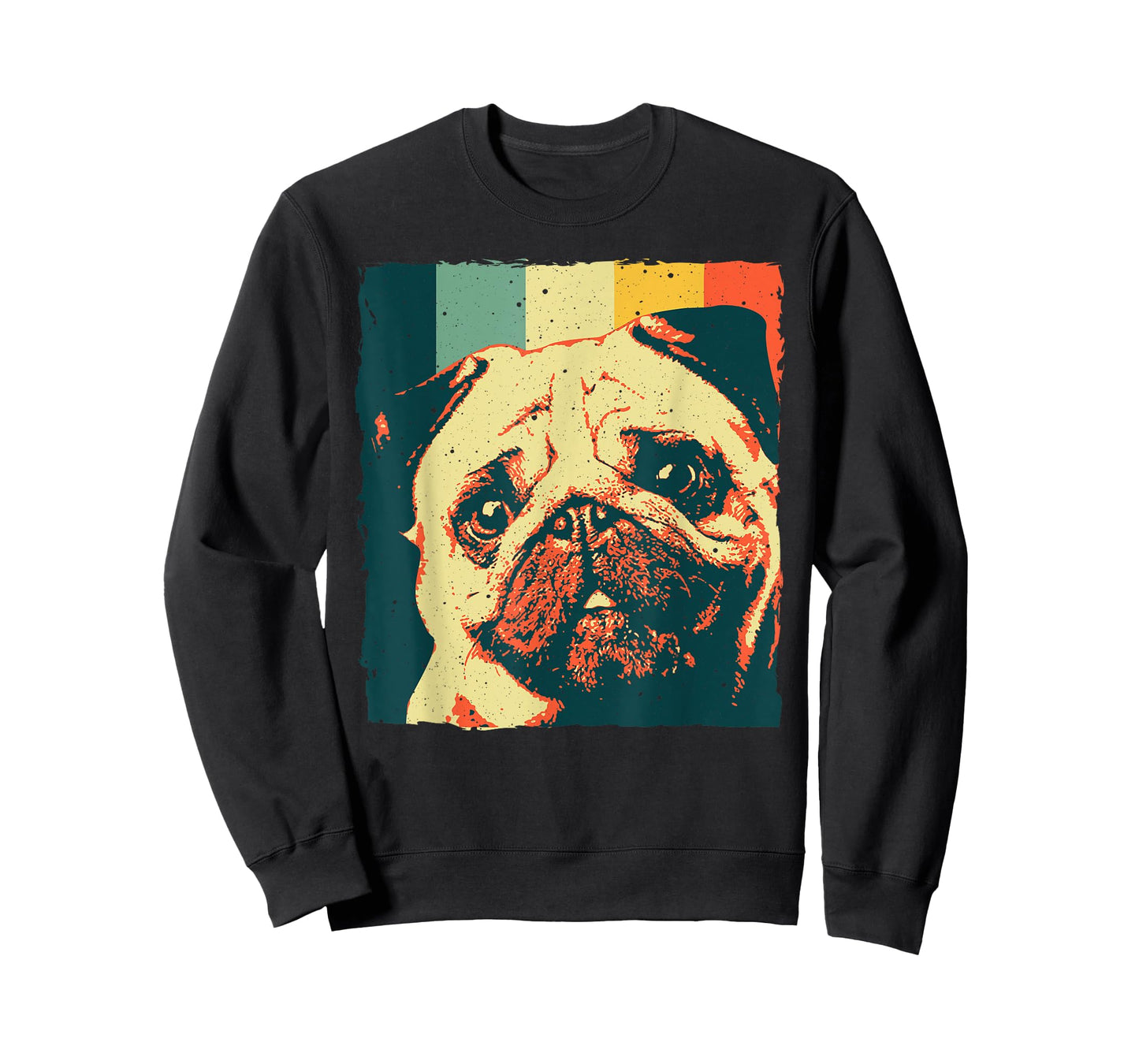 Cool Pug For Men Women Black Pug Dog Lovers Vintage 80s 90s T-Shirt
