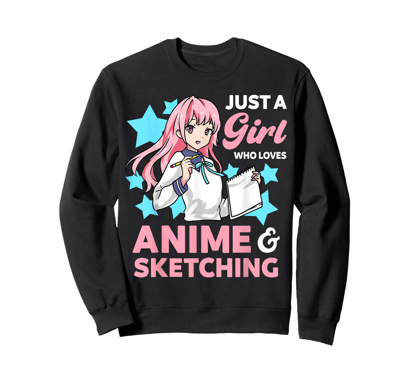 Just A Girl Who Loves Anime and Sketching Drawing Art Kawaii T-Shirt