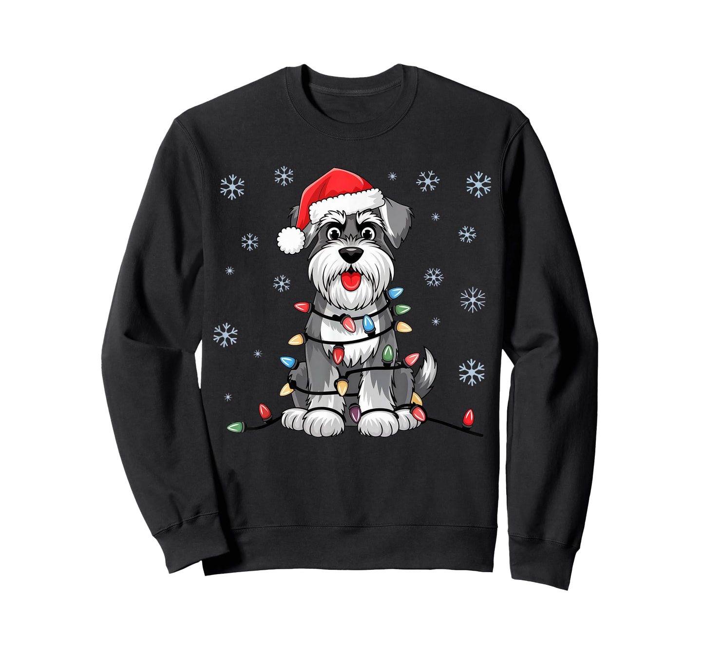 Standard Schnauzer Christmas Lights Xmas Dogs Gifts for Men T-Shirt