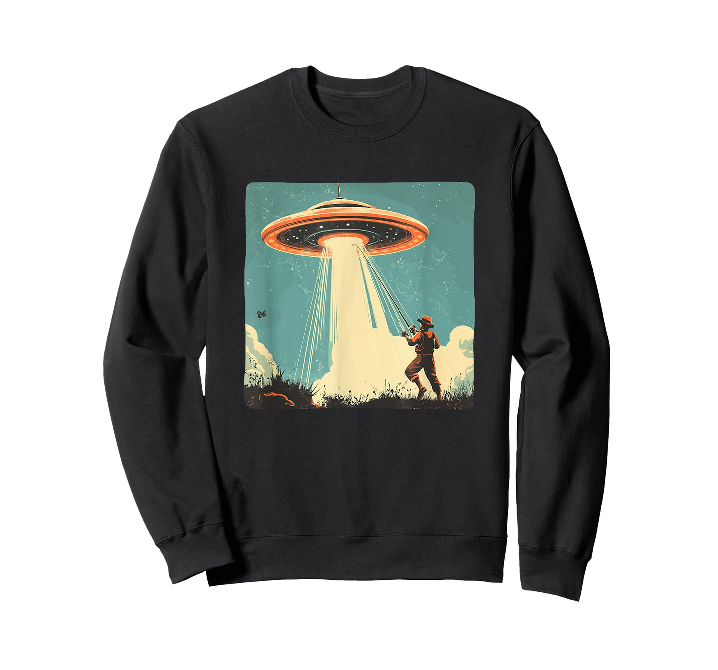 Alien Fisherman Costume for UFO and Fishing Lovers T-Shirt