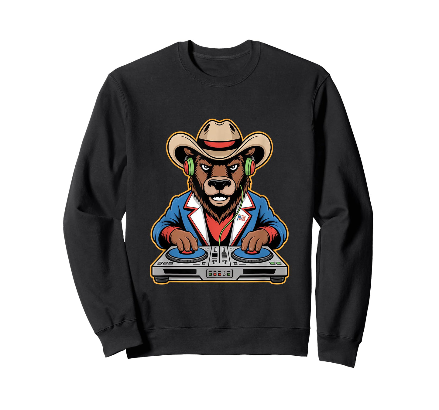 Dj Bear Cowboy Mixing Beats Wild West T-Shirt