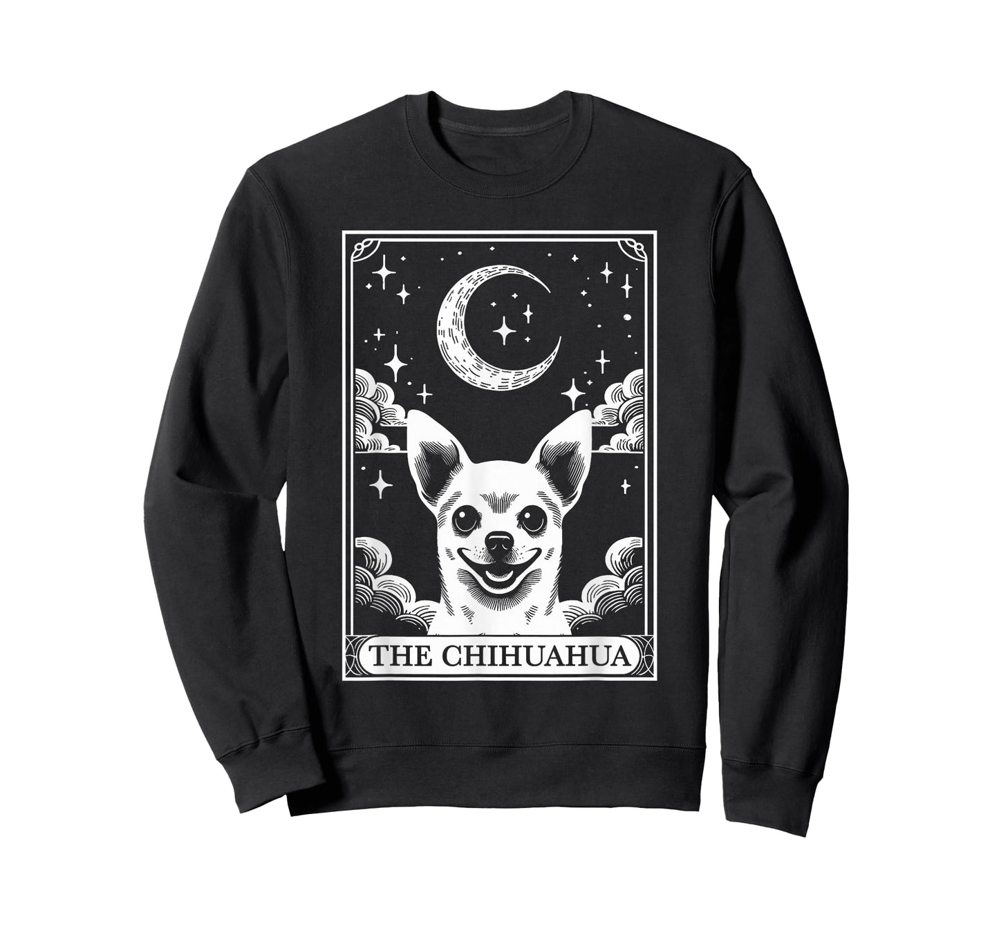Tarot Card Vintage Crescent Moon Chihuahua Dog Mom T-Shirt