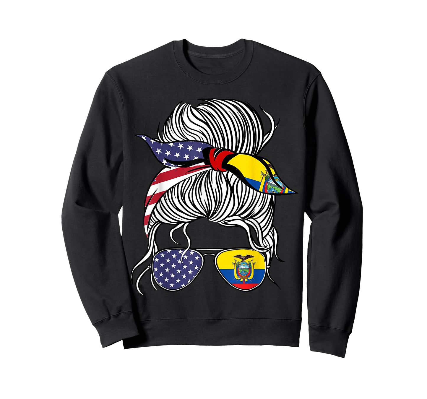 American Ecuadorian Patriot Flag Women Girl Ecuador Grown T-Shirt