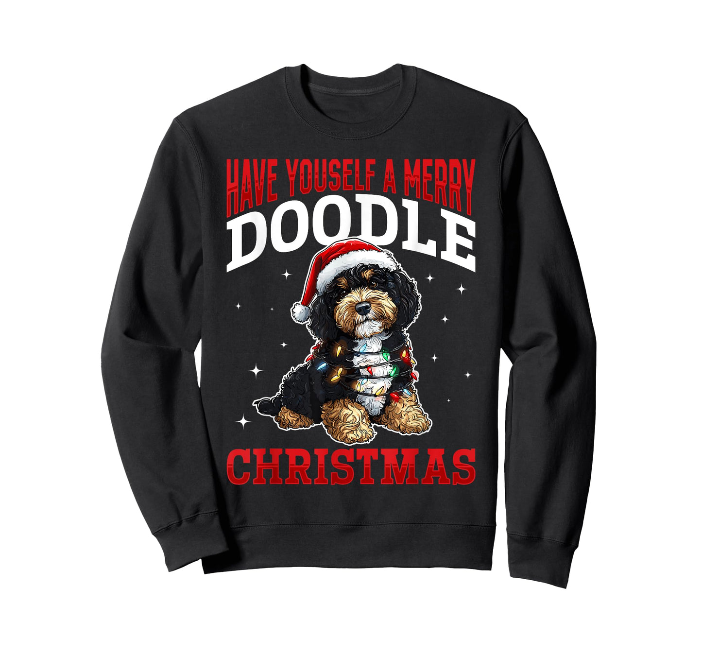 Bernedoodle Christmas Dog Breed Have Yourself a Merry Doodle Men Women Kids T-Shirt