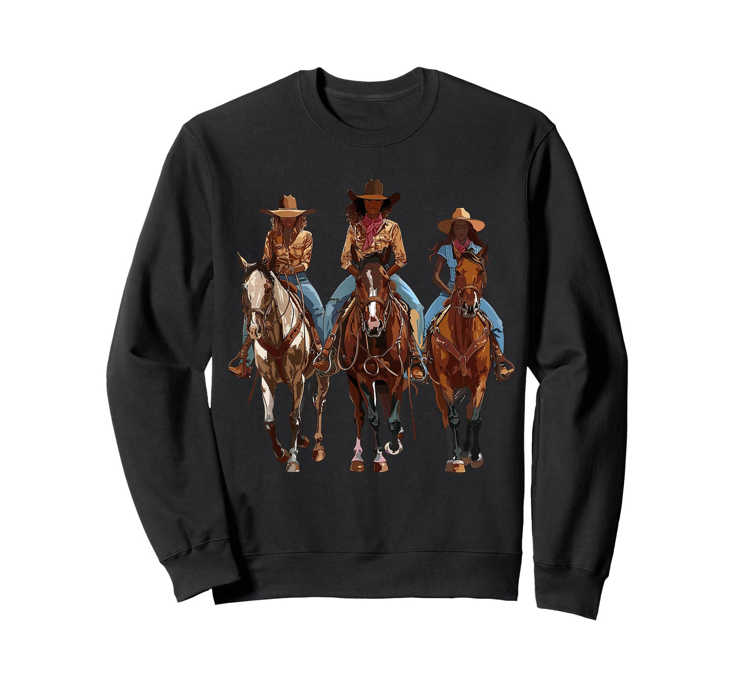 Black African American Cowgirl Western Country Texas Rodeo T-Shirt