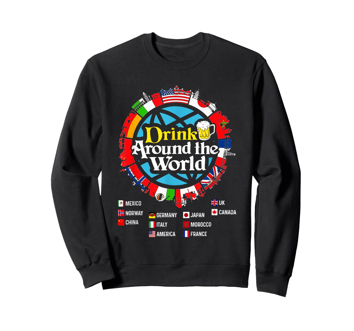 Funny Drinkers Quote Adults Vacations Drinking Countries T-Shirt