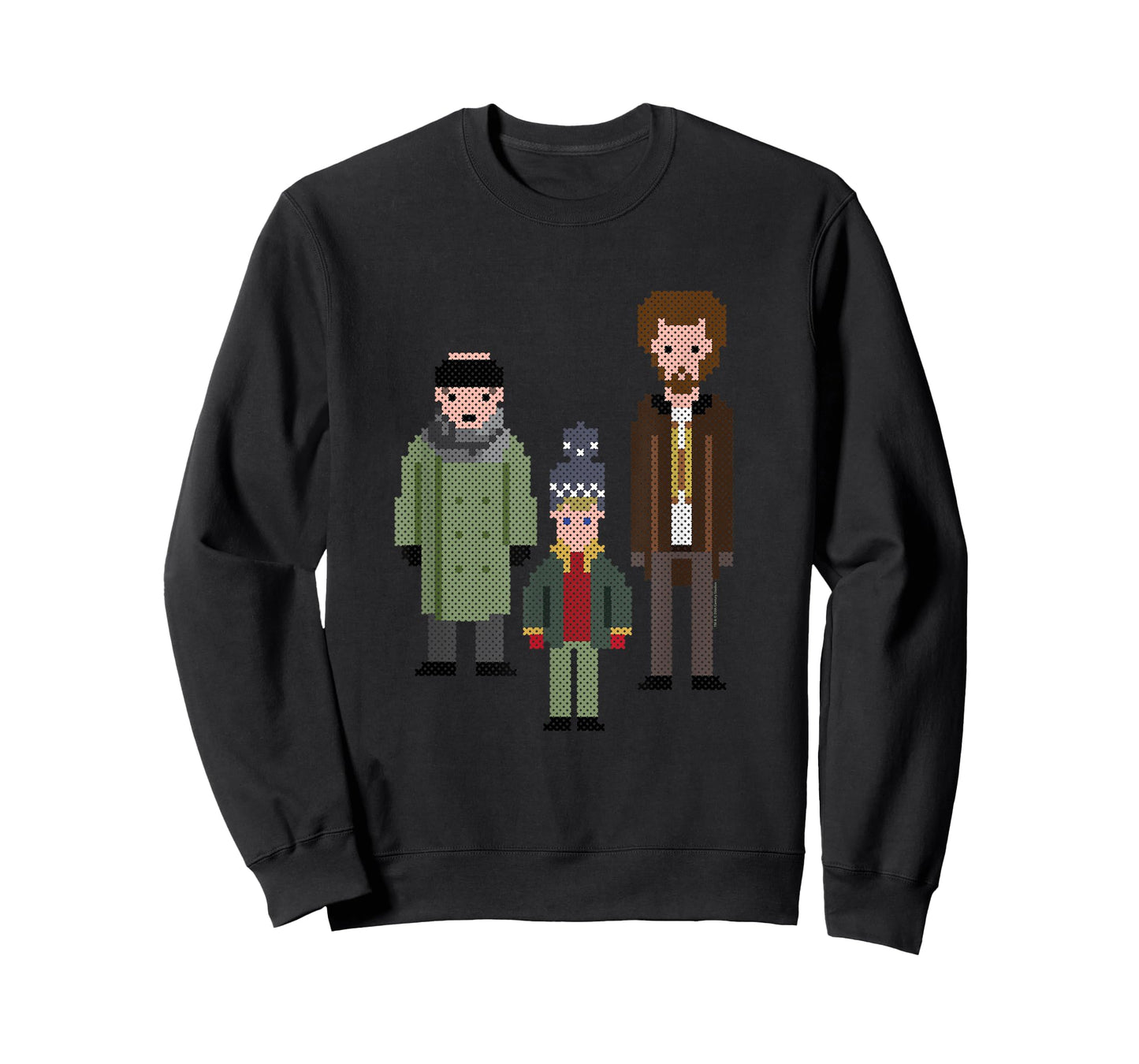 20th Century Studios Home Alone Kevin and the Wet Bandits Cross-Stitch Pattern Unisex T-Shirt, Blue, Small