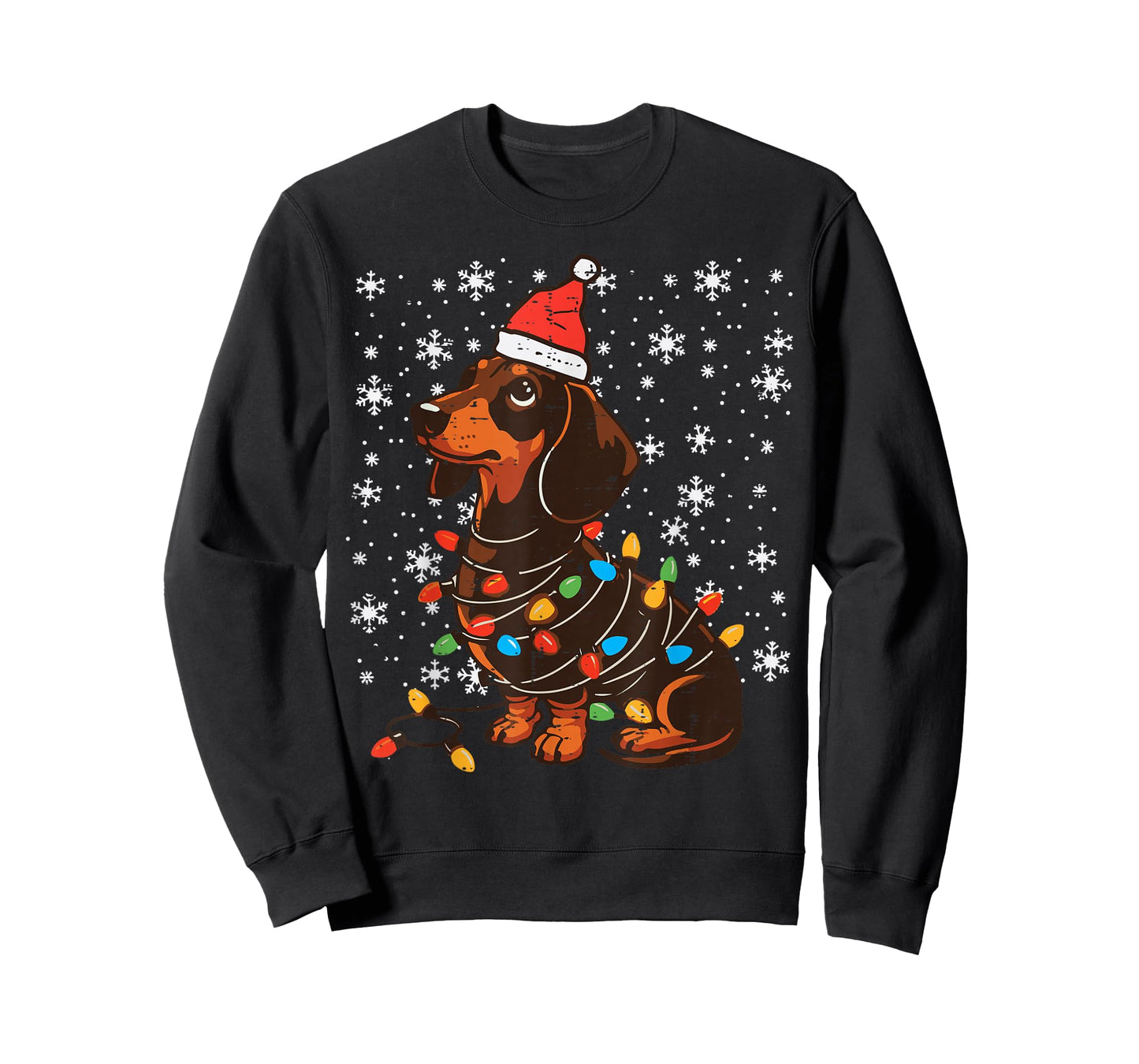 Christmas Dog Dachshund Santa Xmas Wiener Women Men Kids T-Shirt