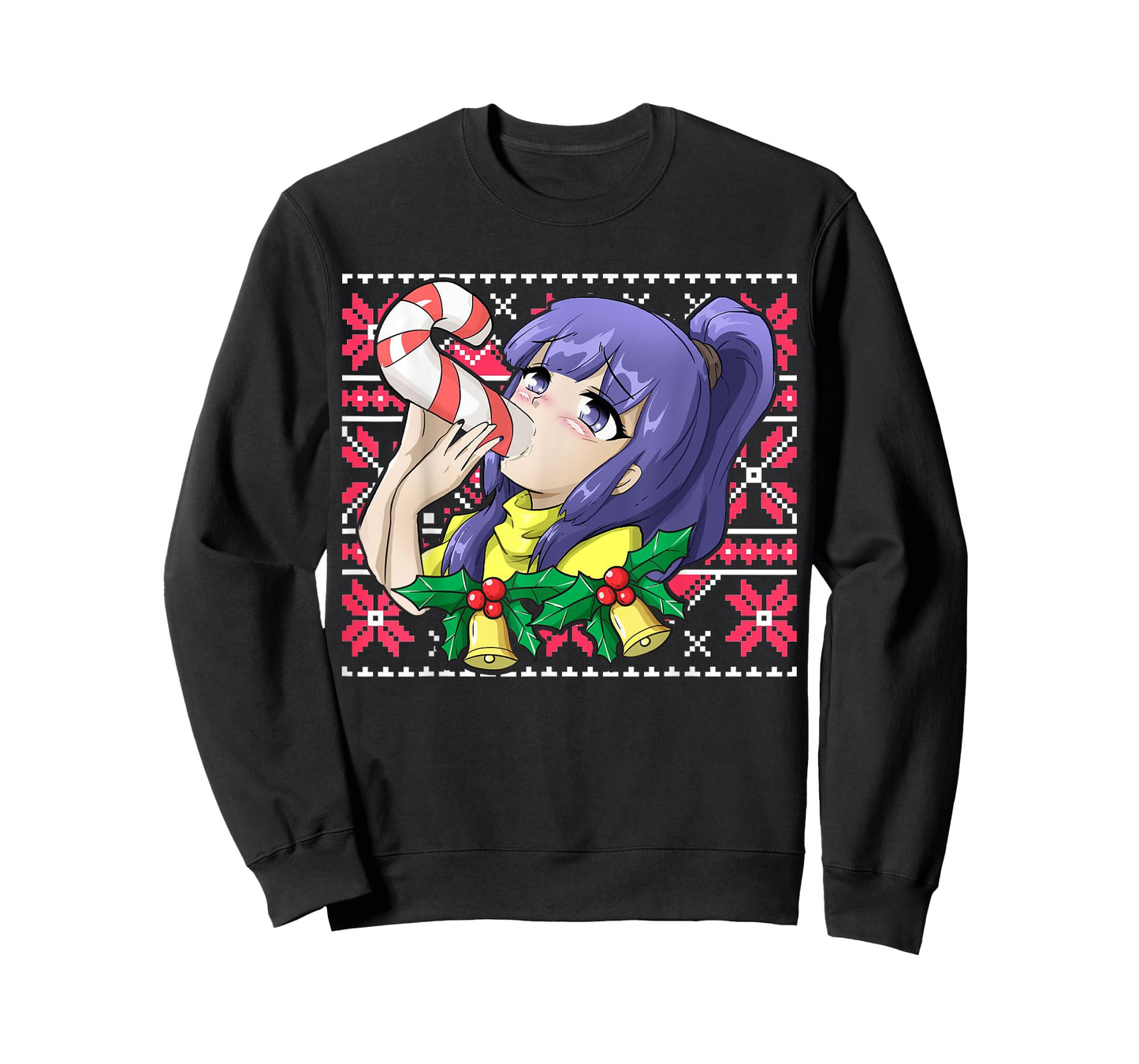 Ugly Christmas Otaku Ahegao Christmas Ecchi Etchi Hentai T-Shirt