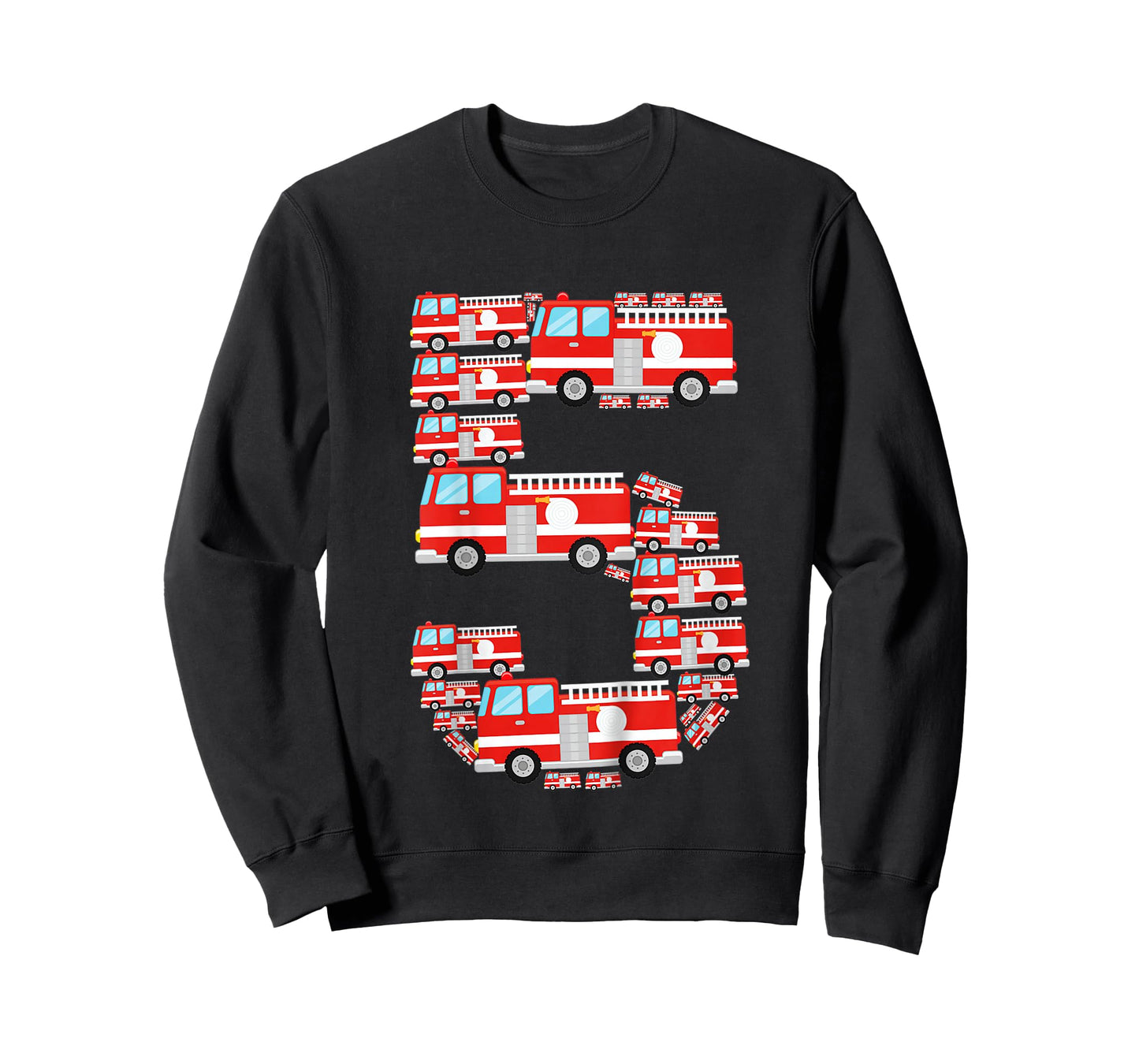 Kids Fire Truck 5th Birthday Boy 5 Year Old Toddler Firefighter T-Shirt
