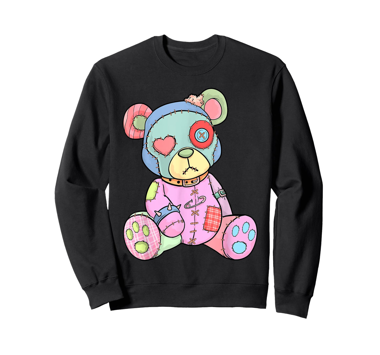 Pastel Goth Teddy Bear Japanese Anime Kawaii Menhera T-Shirt Small