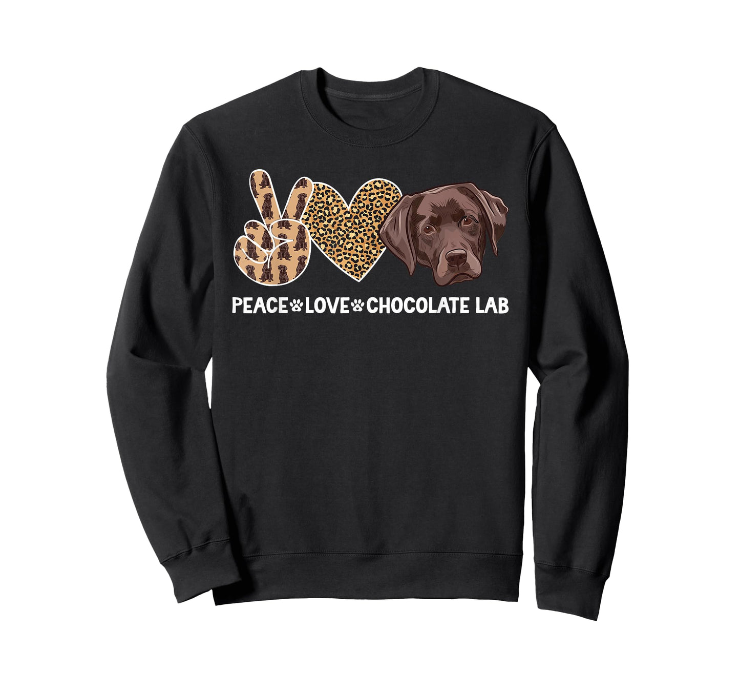 Peace Love Chocolate Lab Owner Chocolate Labrador Lover T-Shirt