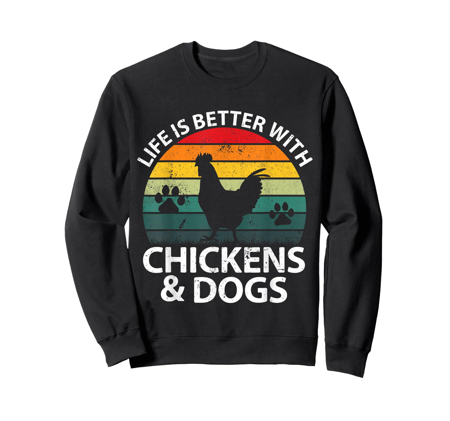 Life is Better with Chickens & Dogs Women Girls Farmer T-Shirt