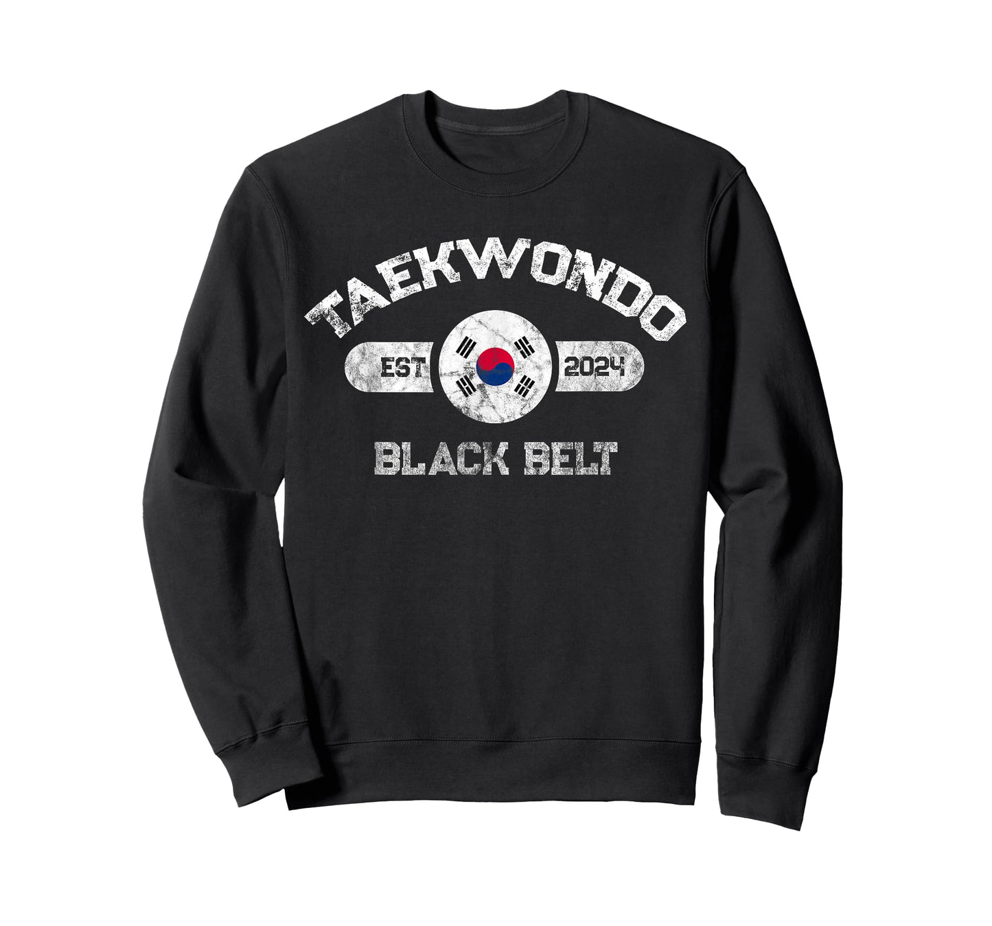 2024 Taekwondo Black Belt Achievement Korean Flag Design T-Shirt