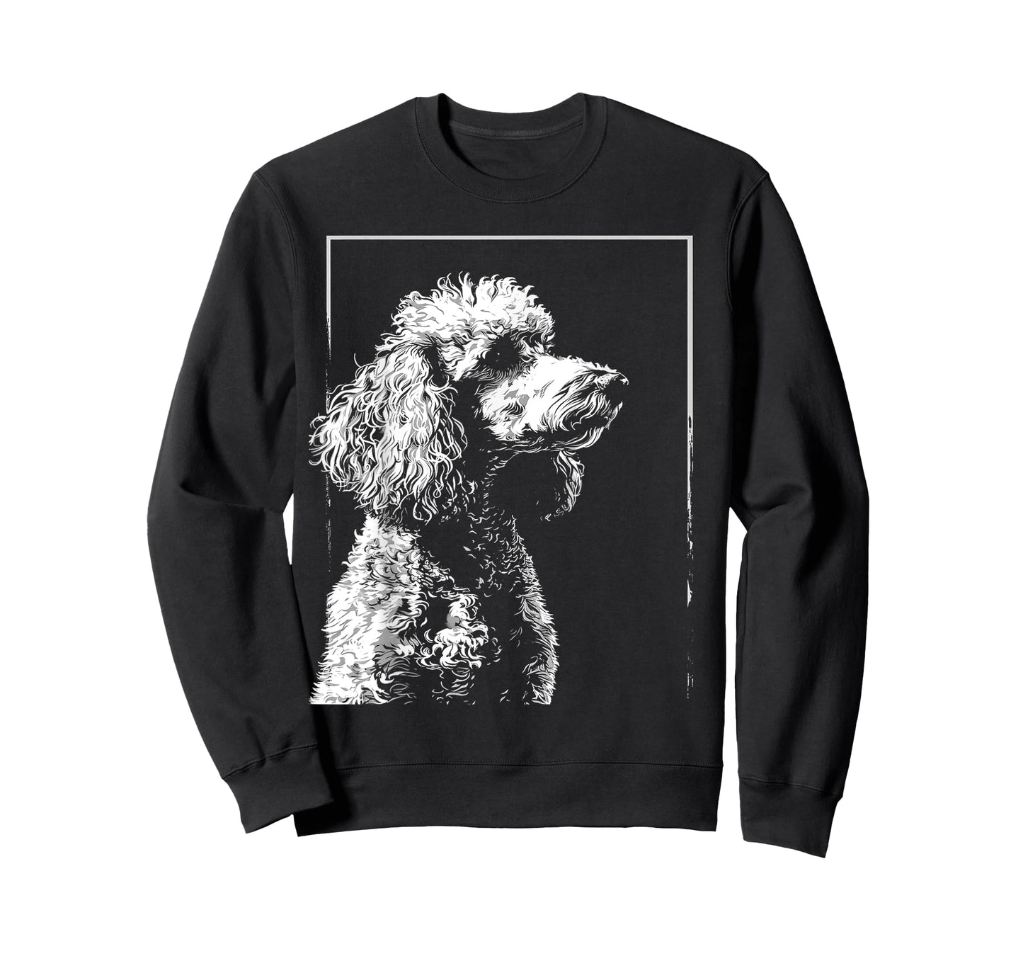 Poodle Motif Pet Art Dog Poodle T-Shirt for Men Women Kids