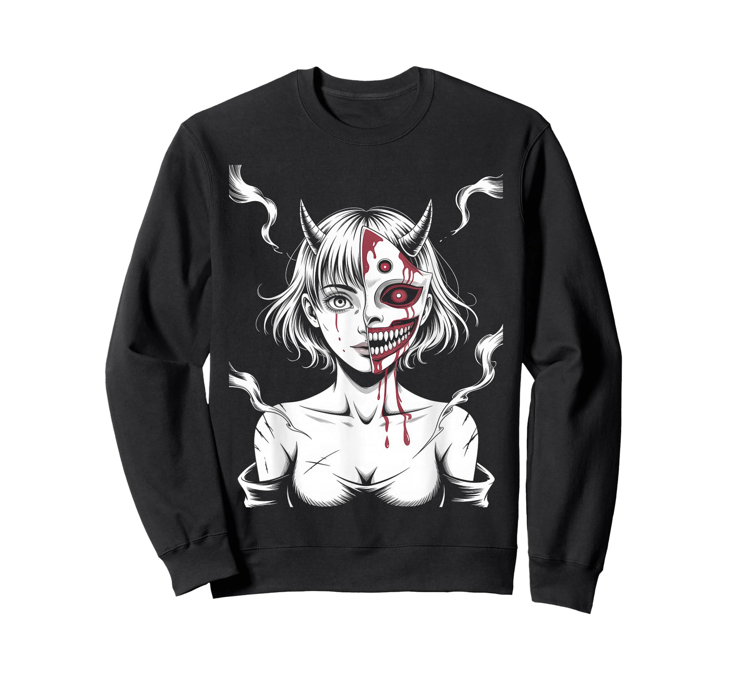 Horror Anime Manga Japanese Creepy Kawaii Goth Grunge Waifu T-Shirt