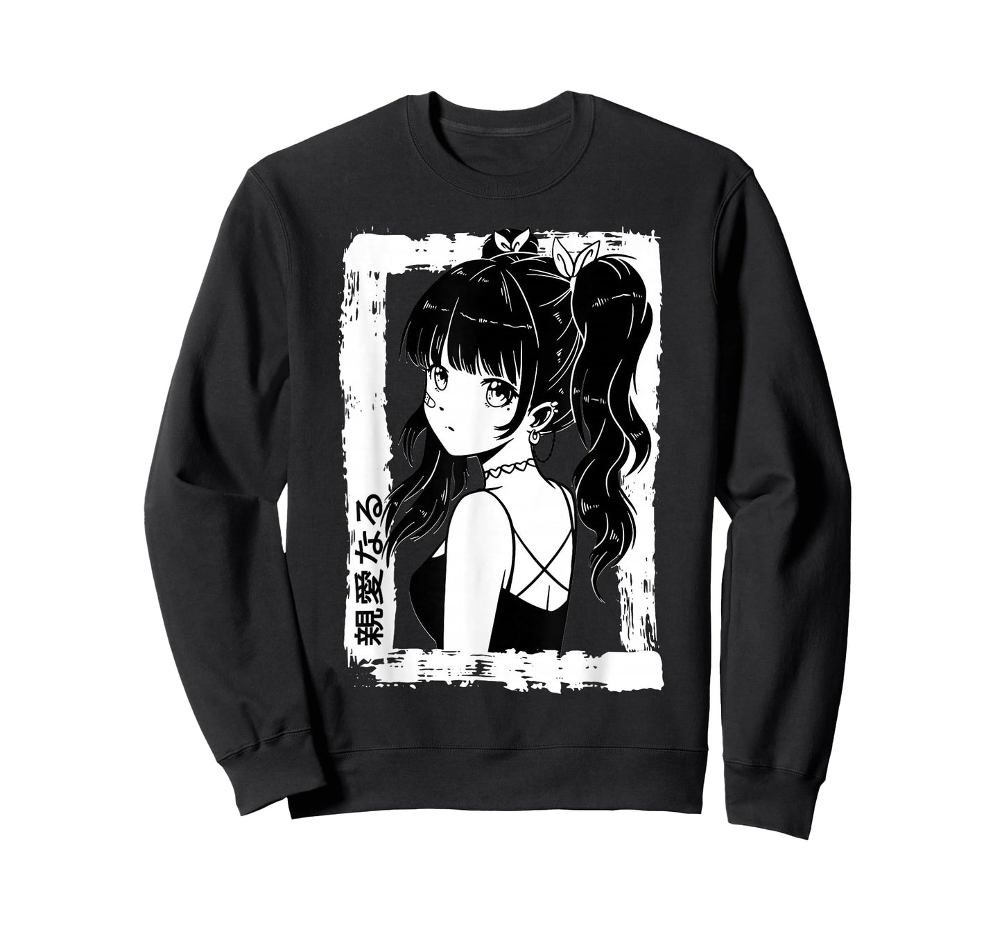 Anime Goth Girl Otaku Japanese Aesthetic Vaporwave Anime T-Shirt