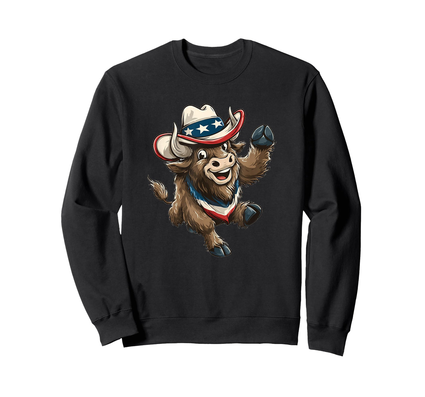 Awesome Cartoon Buffalo Costume for Cowboy and Rodeo Lovers T-Shirt
