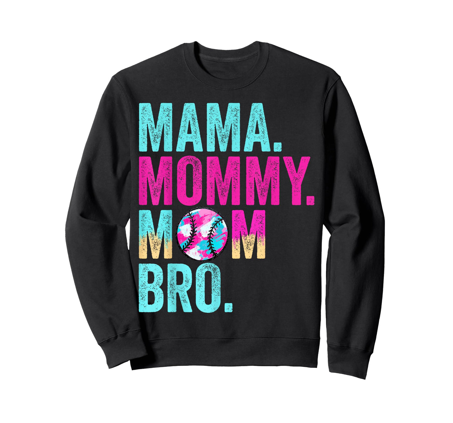 Mama Mommy Mom Bro Baseball Mom Drip Ice Cream T-Shirt