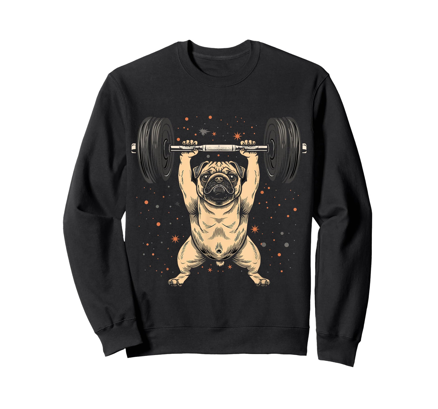 Pug Weightlifting Funny Deadlift Men Fitness Gym Workout T-Shirt