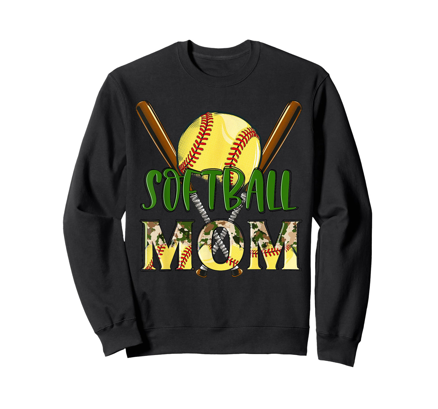 Softball Mom Proud Sports Mama Mothers Day Cheering Game Day T-Shirt