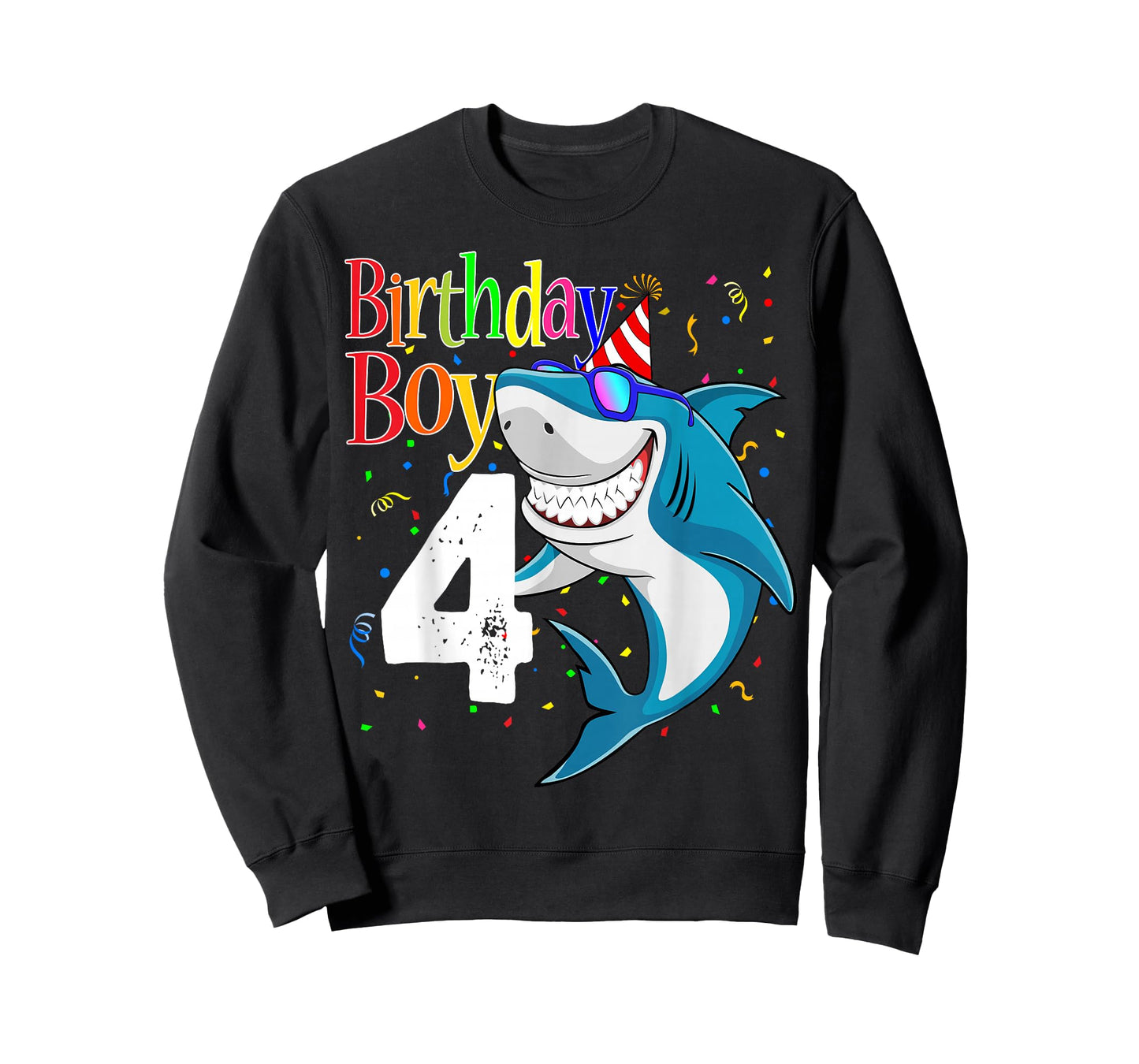 Kids 4th Birthday Boy Shark Shirts 4 Jaw-Some Four Tees Boys T-Shirt